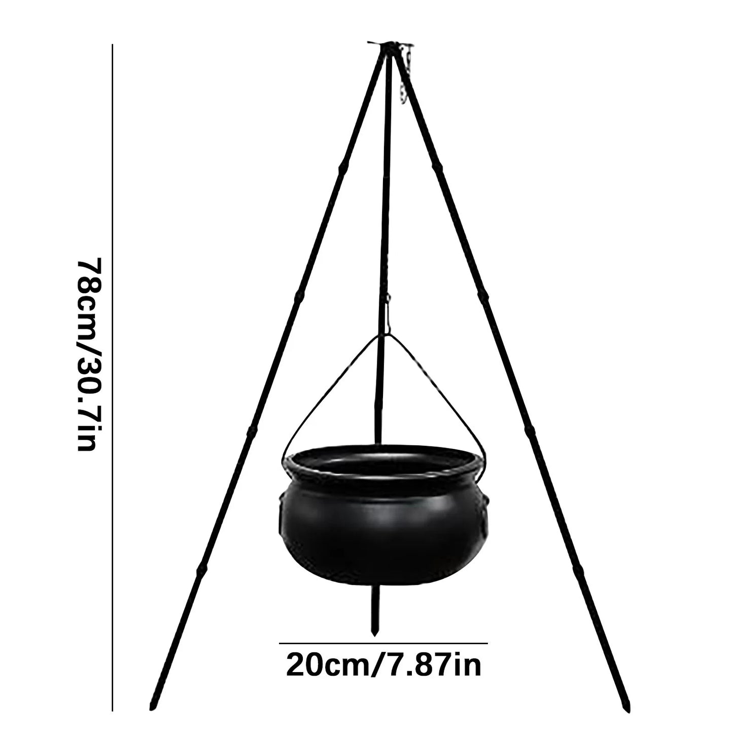 Halloween Clearance Sales! Halloween Decorations Outdoor Large Cauldron Halloween Decor on Tripod with Timer Lights Plastic Cauldron Witch Halloween Decorations for Porch Yard