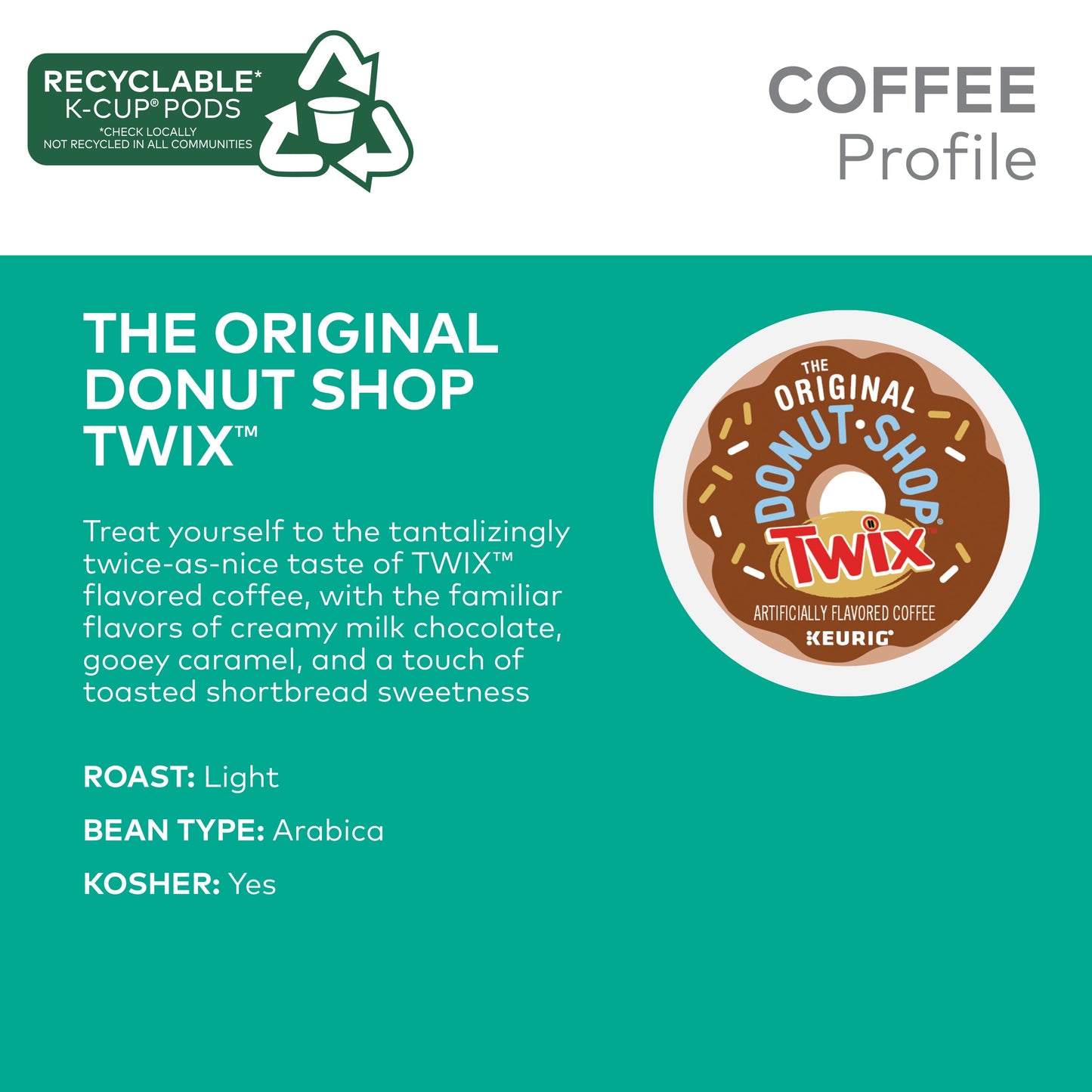 , Coconut Mocha Medium Roast K-Cup Coffee Pods, 24 Count