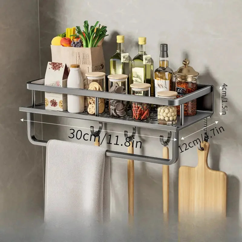 Spice, Farmhouse Condiment Organizer Cabinet Hanging, Flexible Wall Shelf Kitchen Storage, Perfect for Kitchen Item Storage