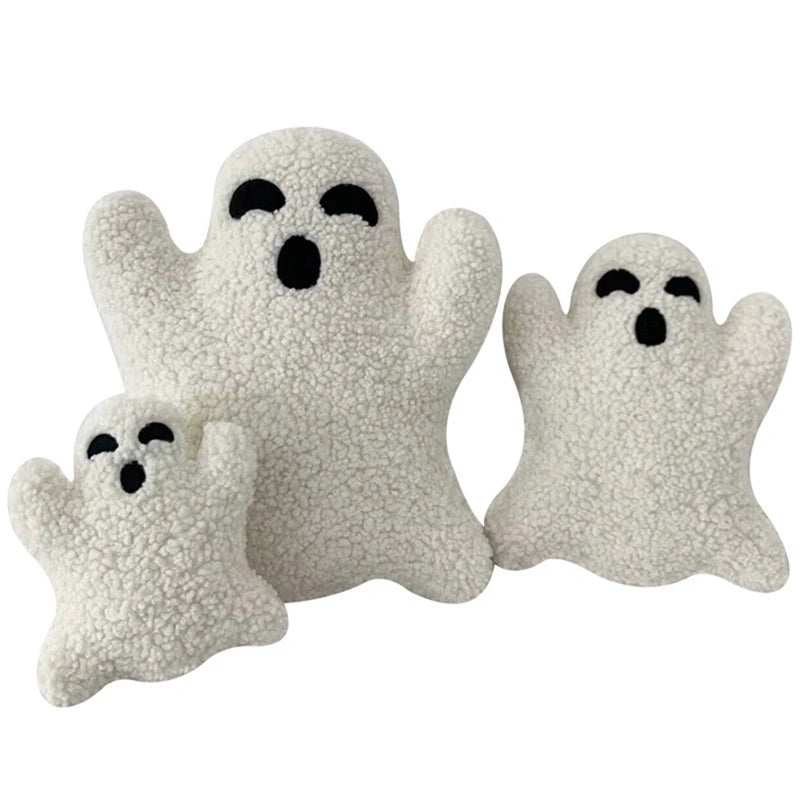 Halloween Ghost Pillow Plush Toy Ghost Throw Pillow Home Sofa Halloween Decorative Spooky Pillow Cute Ghost Shaped Ornament