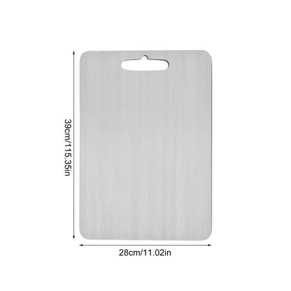 Titanium Cutting Boards for Kitchen, Stainless Steel Cutting Board, 304 Stainless Steel Double-Sided Food Grade Cutting Board