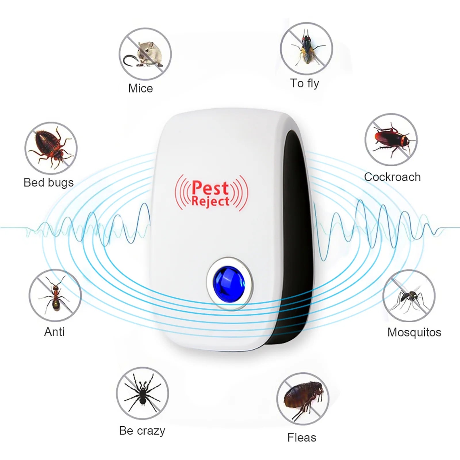 4-Pack Ultrasonic Pest Repeller Control Electronic Repellent Mice Rat Reject