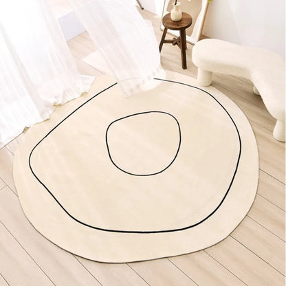 Japanese Style Carpet Wabi Sabi Interior Art Deco Rug for Girl Bedroom Nordic Geometric Line Pattern Carpet Home Living Room Rug